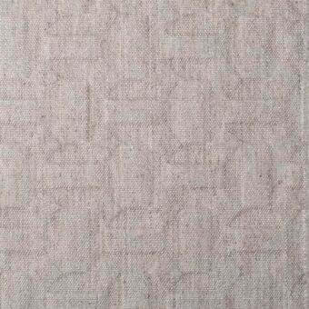 Light gray woven fabric sample with a raised floral metalasse pattern, tight weave, matte surface; Bonaldo fabrics collection, eb29.